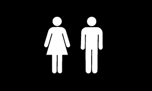 Toilet braille and tactile signs manufactured by Bathurst Signs